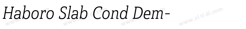 Haboro Slab Cond Dem字体转换